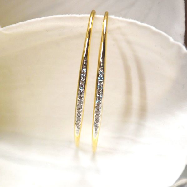 14K Yellow, White Gold & Diamond Rhombus Earrings McCoy Jewelers Bartlesville, OK