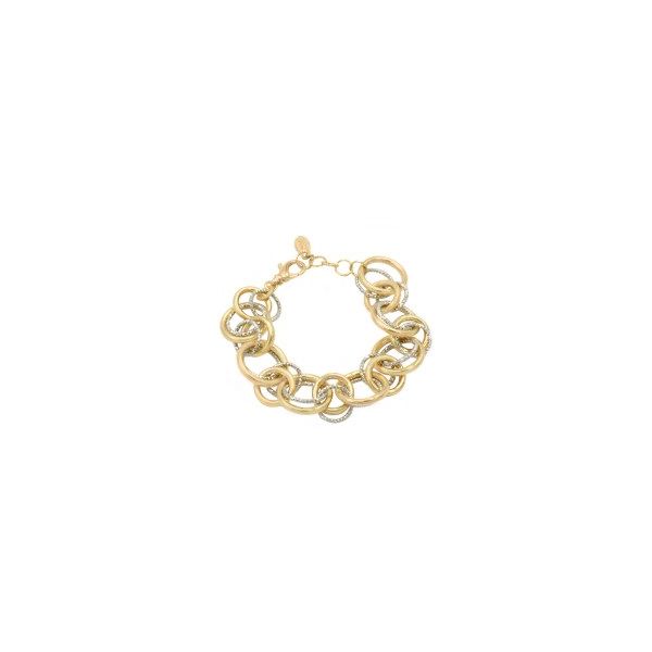 Sterling Silver & Yellow Gold Plate Ring-a-ling Bracelet McCoy Jewelers Bartlesville, OK