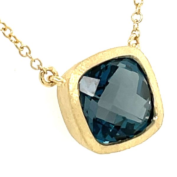 Yellow Gold Blue Topaz Necklace Meigs Jewelry Tahlequah, OK