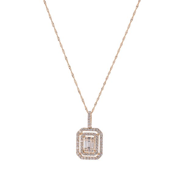 14K yellow gold diamond necklace