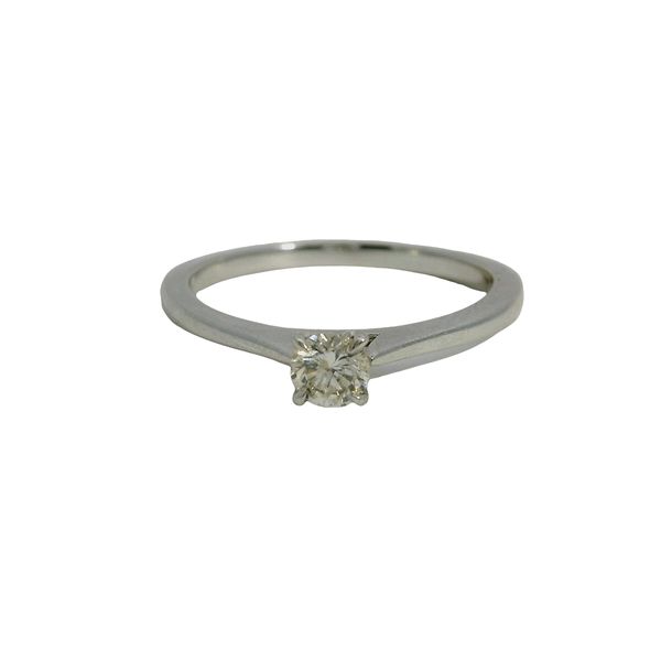 14K White Gold Solitaire Engagement Ring