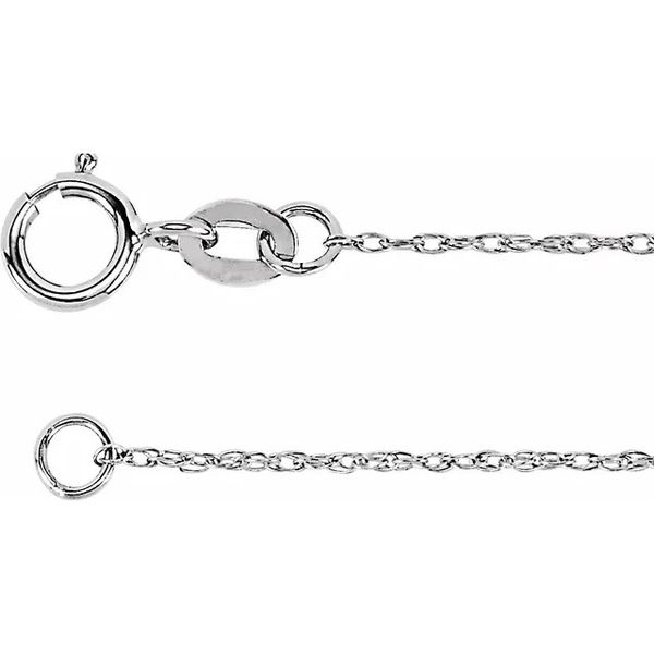 Sterling Silver Rhodium Plated Rope Chain