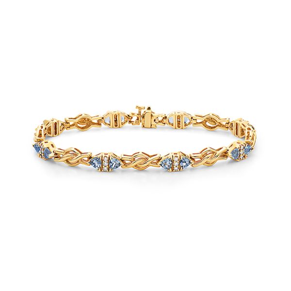 Gold Aquamarine Bracelet Morin Jewelers Southbridge, MA