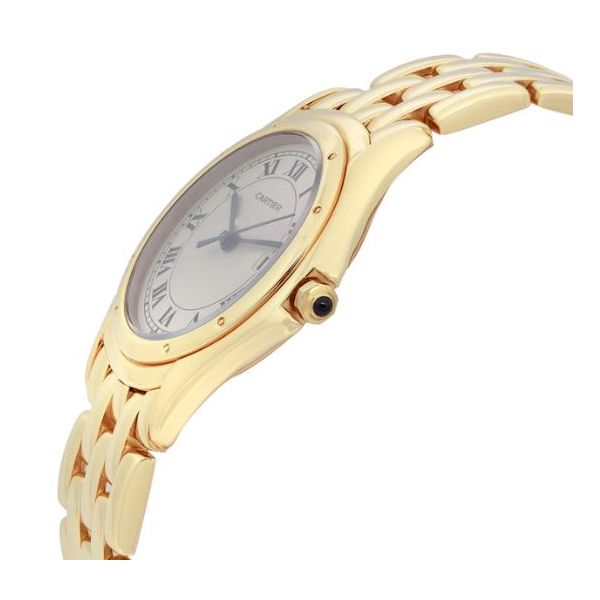 Cartier Cougar Panthere 18K Yellow Gold Silver Dial Quartz Ladies Watch 887904 Image 3 Mystique Jewelers Alexandria, VA