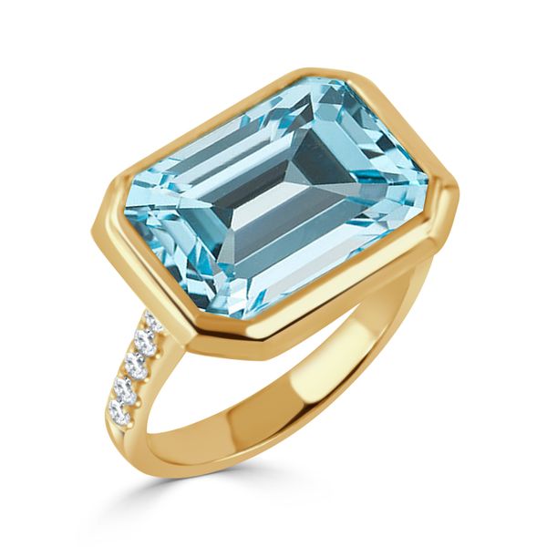 blue topaz ring with diamonds