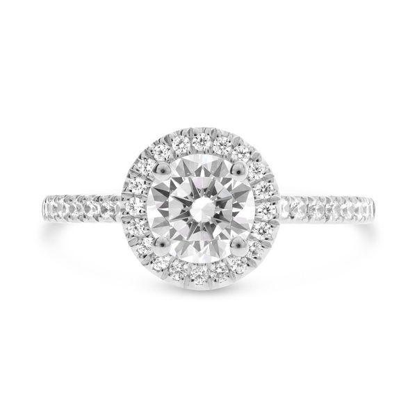 Four Prong Halo Engagement Ring Mystique Jewelers Alexandria, VA