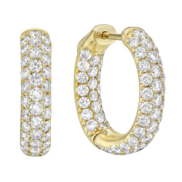 18KY DIAMOND HOOP EARRINGS Mystique Jewelers Alexandria, VA