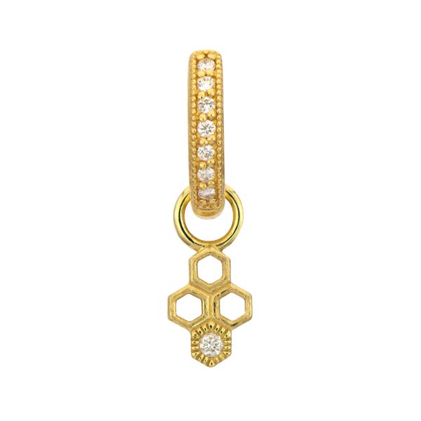 Petite Pave Hexagon Charm Mystique Jewelers Alexandria, VA