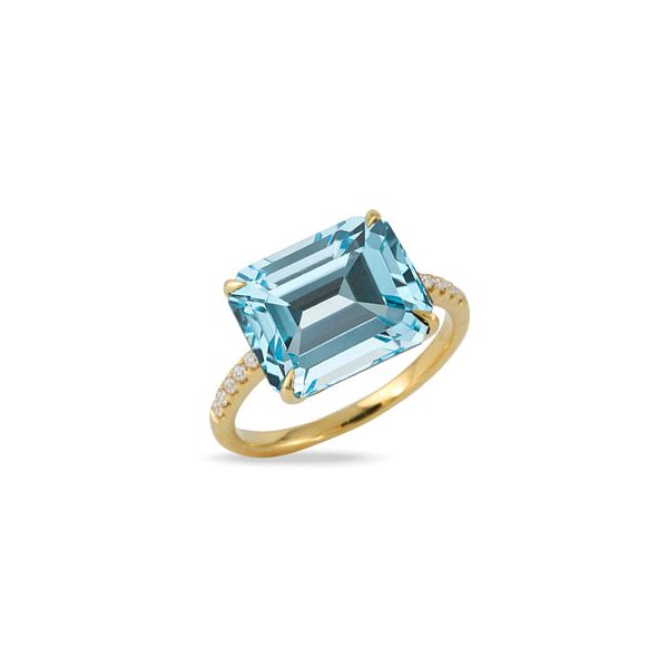 SKY BLUE 18K DIAMOND RING  Mystique Jewelers Alexandria, VA
