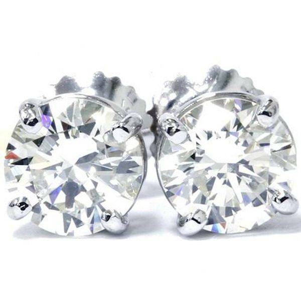 3.90 CT Round Brilliant Cut Diamond Earrings Mystique Jewelers Alexandria, VA