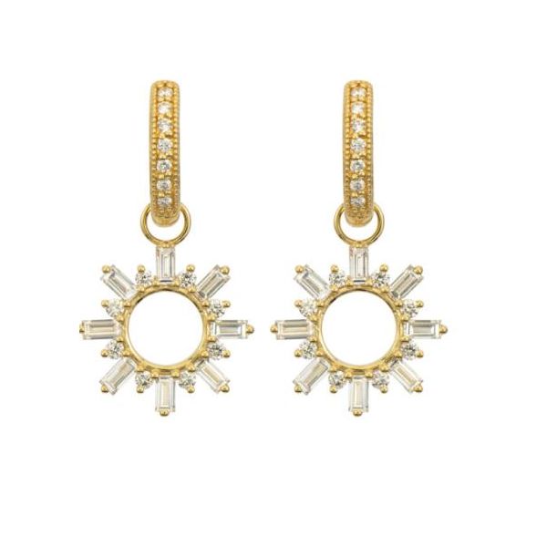 Lisse Diamond Baguette Sunburst Earring Charm C06S21-WD-Y | Mystique ...