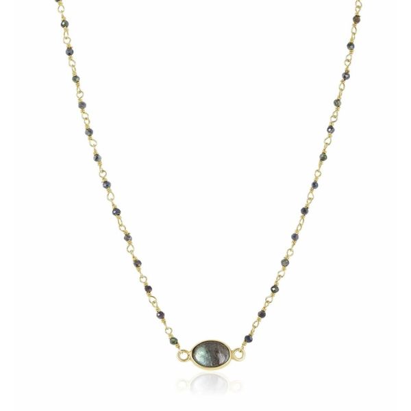 Mystic black spinel and Labradorite necklace  Mystique Jewelers Alexandria, VA