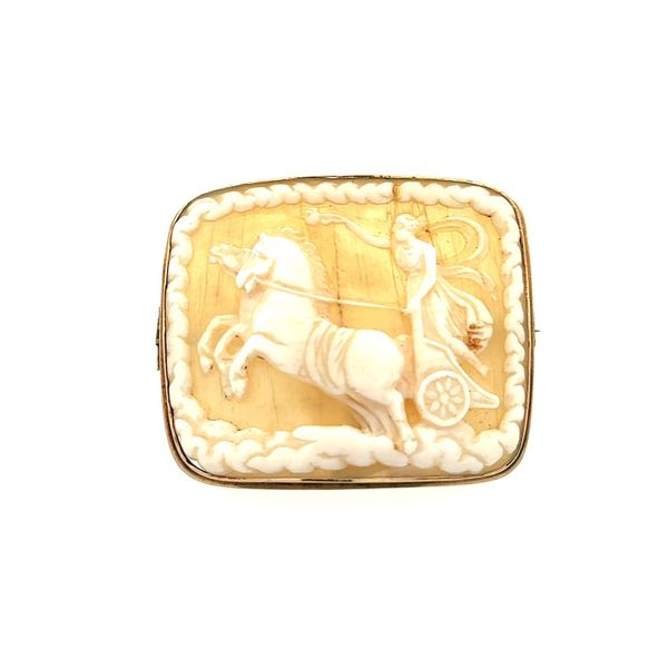 Horse and Chariot Cameo Brooch  Mystique Jewelers Alexandria, VA