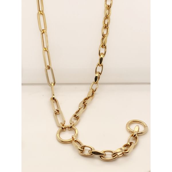 Oval Link and Paper Clip Necklace Mystique Jewelers Alexandria, VA