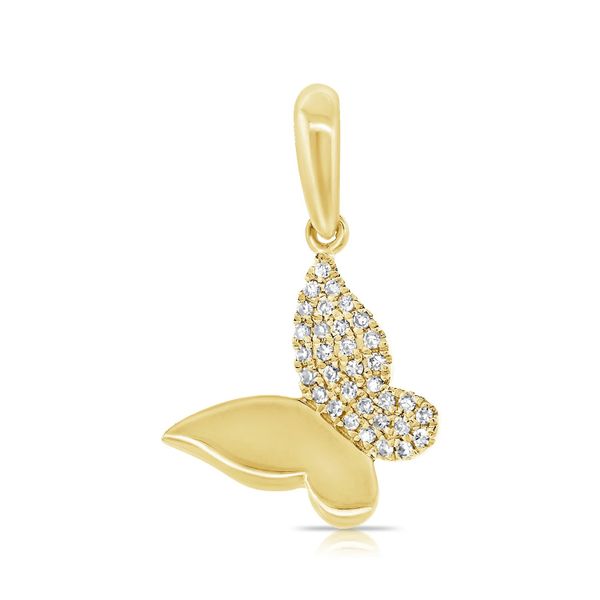 14k Gold & Diamond Butterfly Charm Mystique Jewelers Alexandria, VA