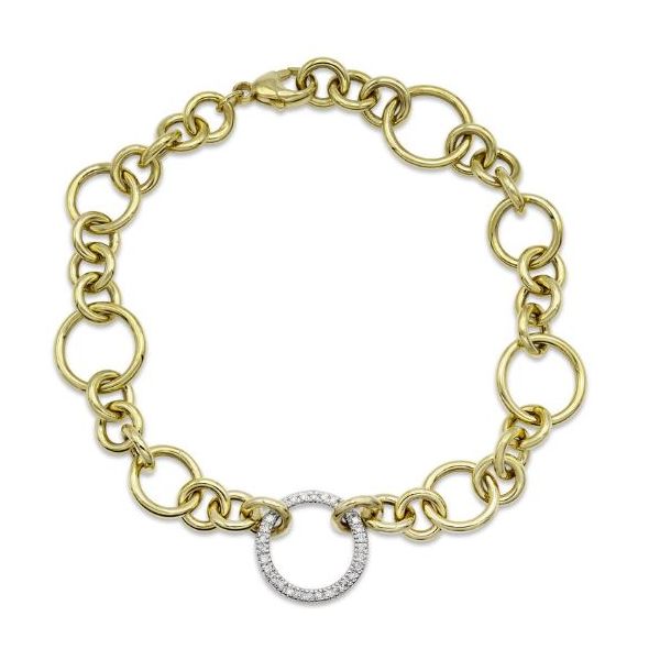 Gold & Diamond Circle Bracelet Mystique Jewelers Alexandria, VA