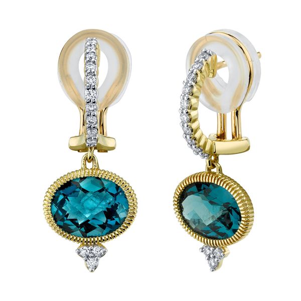  LONDON BLUE TOPAZ DIAMOND EARRING  Mystique Jewelers Alexandria, VA