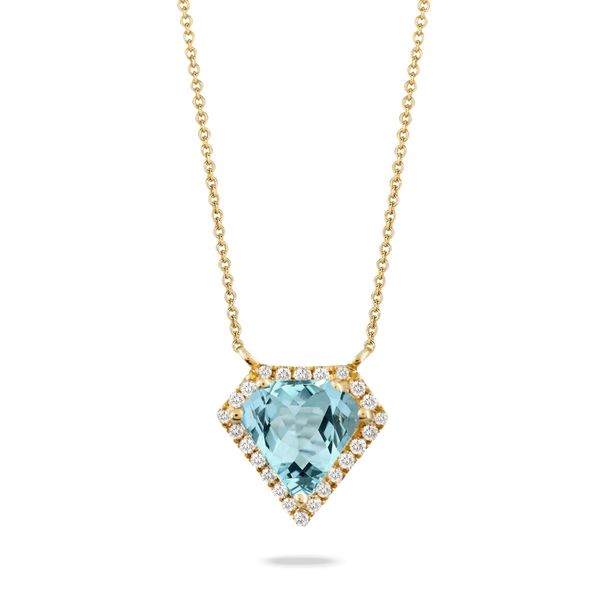 SKY BLUE TOPAZ DIAMOND NECKLACE Mystique Jewelers Alexandria, VA