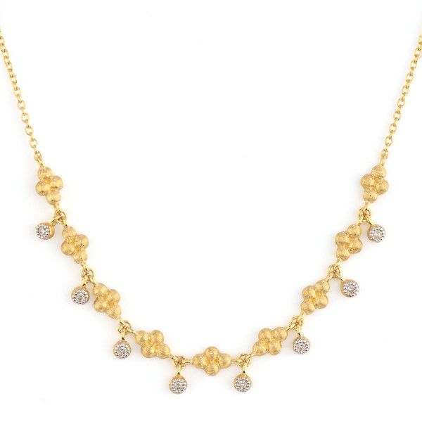 The Jackie Petite Pendant Necklace with Diamond Dangle and Quads Mystique Jewelers Alexandria, VA