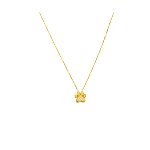 Gold Paw Necklace  Mystique Jewelers Alexandria, VA