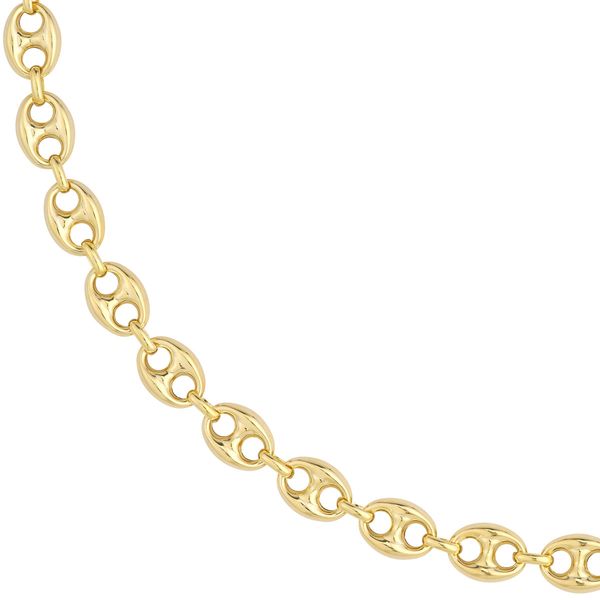 10mm Puff Mariner Chain with Fancy Oval Lobster Lock Image 4 Mystique Jewelers Alexandria, VA