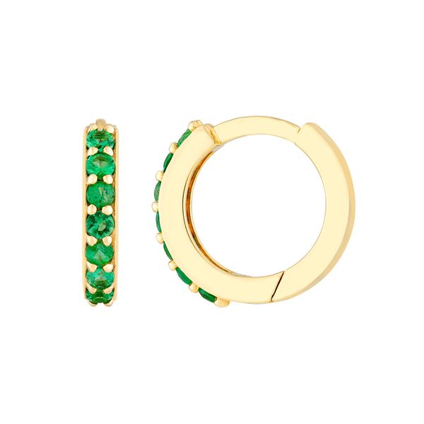 Emerald Hoop Earrings Mystique Jewelers Alexandria, VA