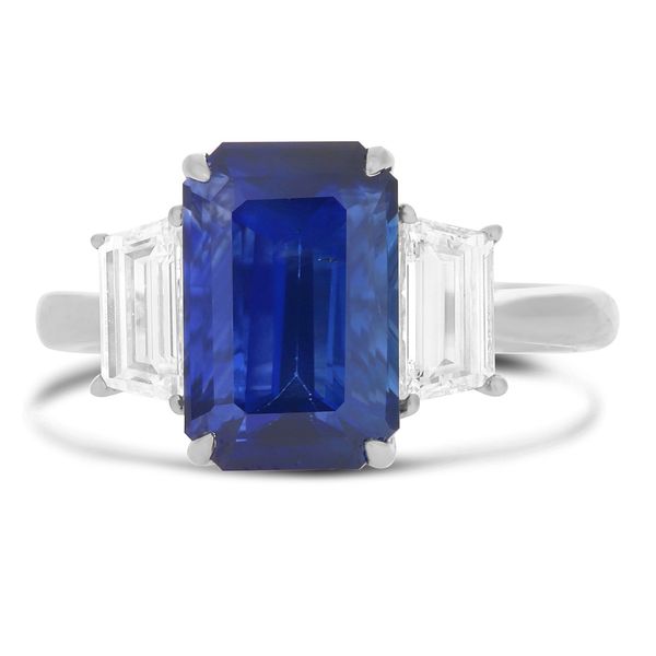 Platinum Sapphire & Diamond Statement Ring Mystique Jewelers Alexandria, VA