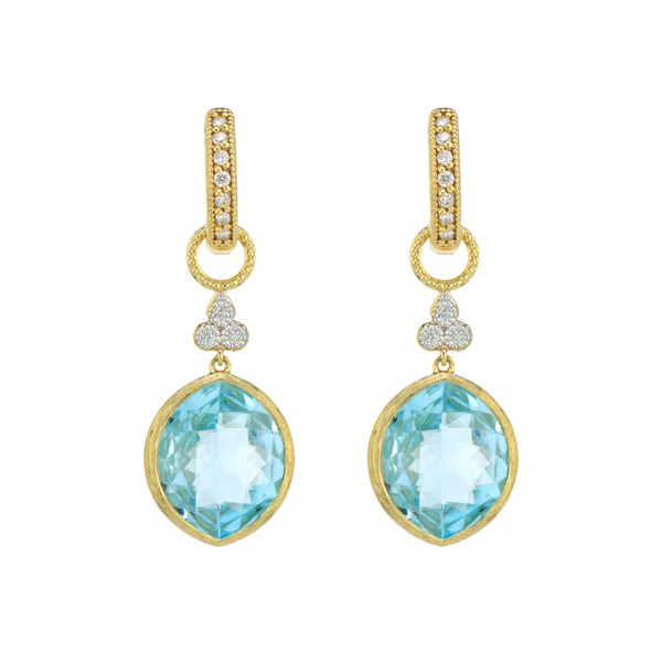 Blue Topaz Diamond ear Charms Mystique Jewelers Alexandria, VA