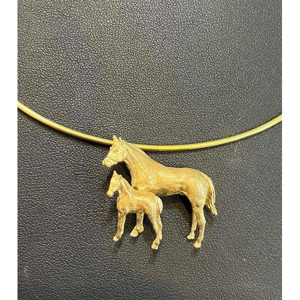 Gold Horse Pin  Mystique Jewelers Alexandria, VA