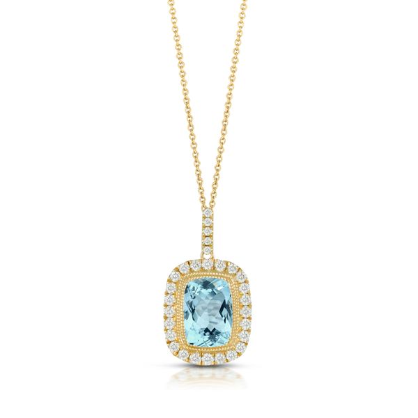 SKY BLUE TOPAZ & DIAMOND NECKLACE Mystique Jewelers Alexandria, VA