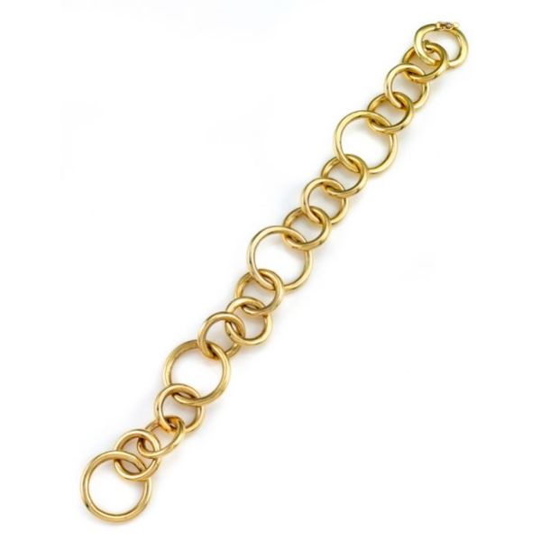 14K Gold Round Link Bracelet Mystique Jewelers Alexandria, VA