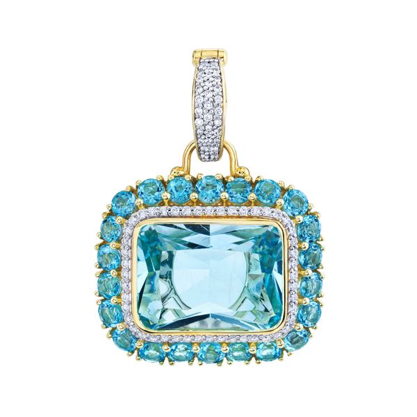 Swiss Blue diamond  pendant Mystique Jewelers Alexandria, VA