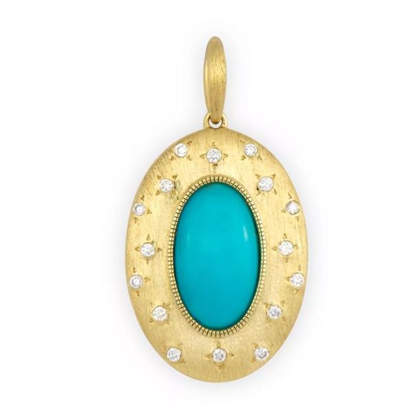 Moroccan Oval Turquoise Pendant Mystique Jewelers Alexandria, VA