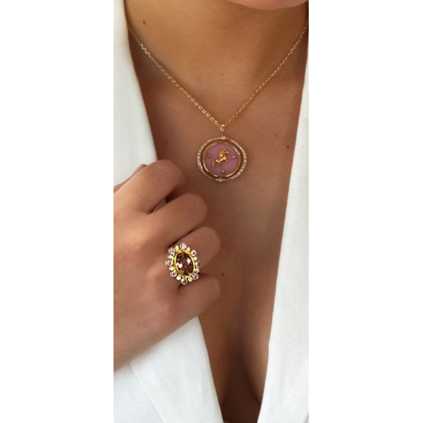 Pink Tourmaline and Pink Sapphire ring  Image 2 Mystique Jewelers Alexandria, VA