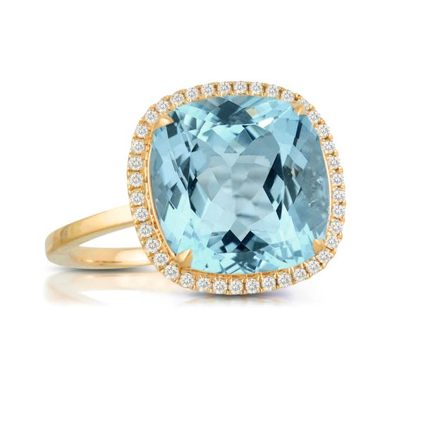 SKY BLUE TOPAZ AND DIAMOND RING Mystique Jewelers Alexandria, VA