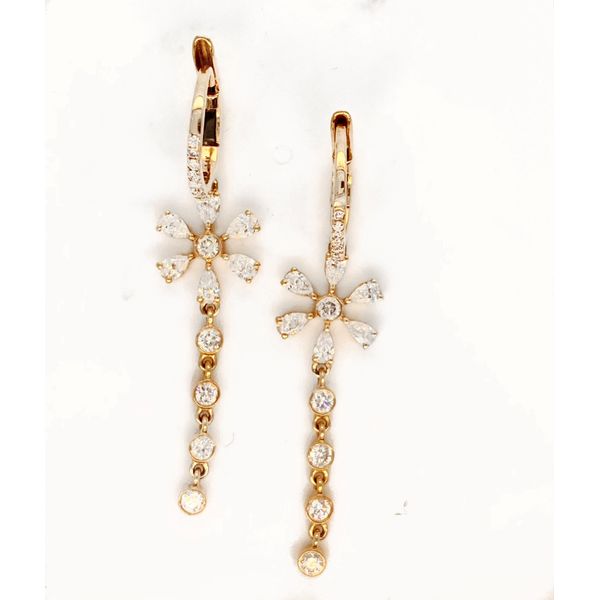 Diamond Daisy Drop Earrings Mystique Jewelers Alexandria, VA