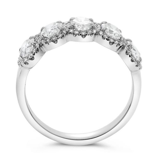 Platinum Diamond Half Eternity Ring Image 2 Mystique Jewelers Alexandria, VA