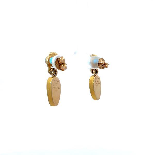 Estate Opal and Blue Topaz Earrings Image 2 Mystique Jewelers Alexandria, VA