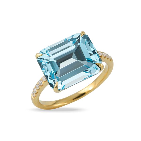 SKY BLUE TOPAZ AND DIAMOND RING  Mystique Jewelers Alexandria, VA