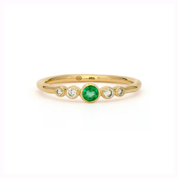 Tiny Sparkling Sea Emerald Band Mystique Jewelers Alexandria, VA