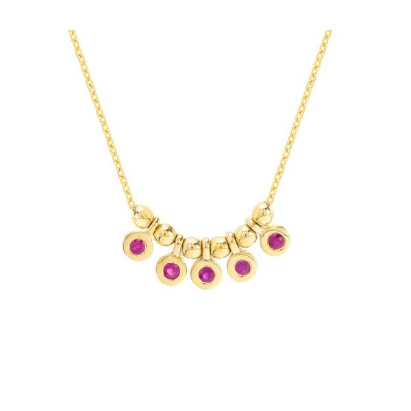 Necklace with 5 rubies  Mystique Jewelers Alexandria, VA