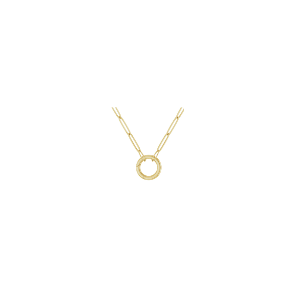 14K Yellow Circle Charm 18" Necklace Mystique Jewelers Alexandria, VA