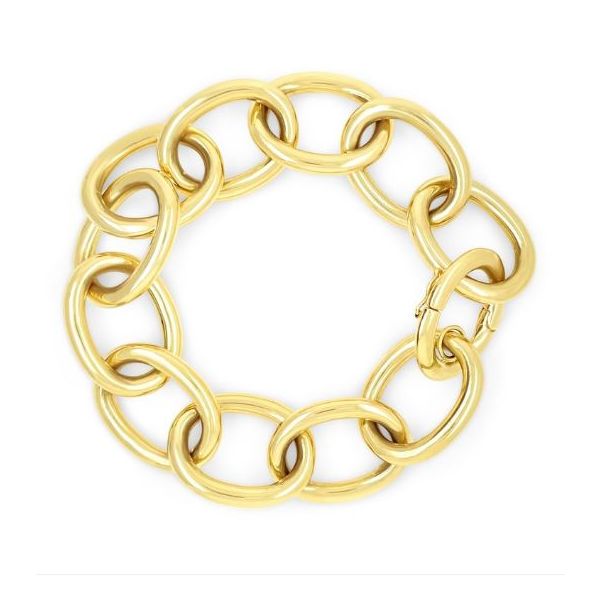 Traditional Oval Gold Link Bracelet Mystique Jewelers Alexandria, VA