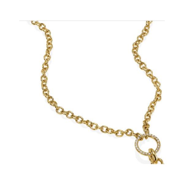 Link chain with diamond round clasp  Mystique Jewelers Alexandria, VA