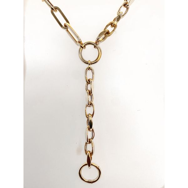 Oval Link and Paper Clip Necklace Image 2 Mystique Jewelers Alexandria, VA