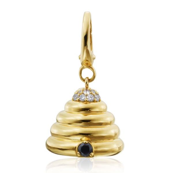 GUMUCHIAN HONEYBEE "B" 18K YELLOW GOLD CHARM  Mystique Jewelers Alexandria, VA