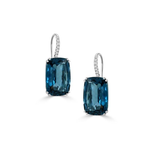 London Blue Topaz earrings Mystique Jewelers Alexandria, VA