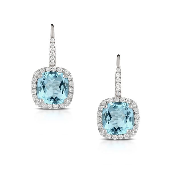 Blue Topaz Diamond Earrings Mystique Jewelers Alexandria, VA