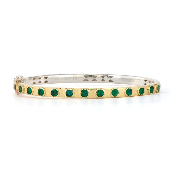 Two-Toned Flip Emerald Bangle Mystique Jewelers Alexandria, VA