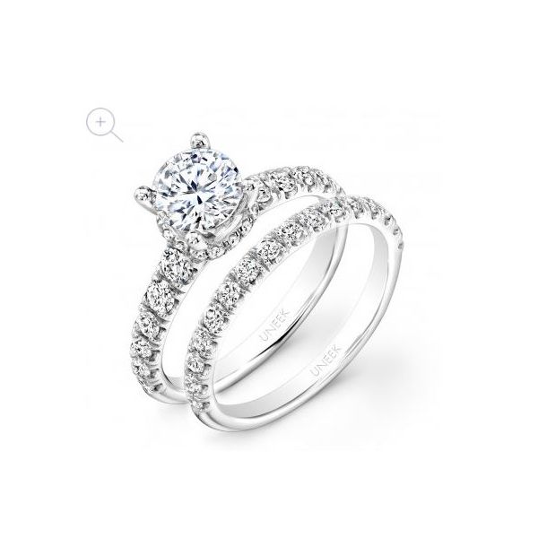 Low Halo Diamond Engagement Ring Image 4 Mystique Jewelers Alexandria, VA